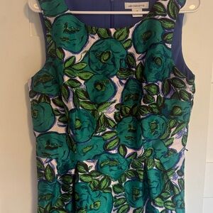 Liz Claiborne Floral Sleeveless Dress - Green and Blue